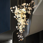Golden Fan Leaf Artistic Chandelier product image