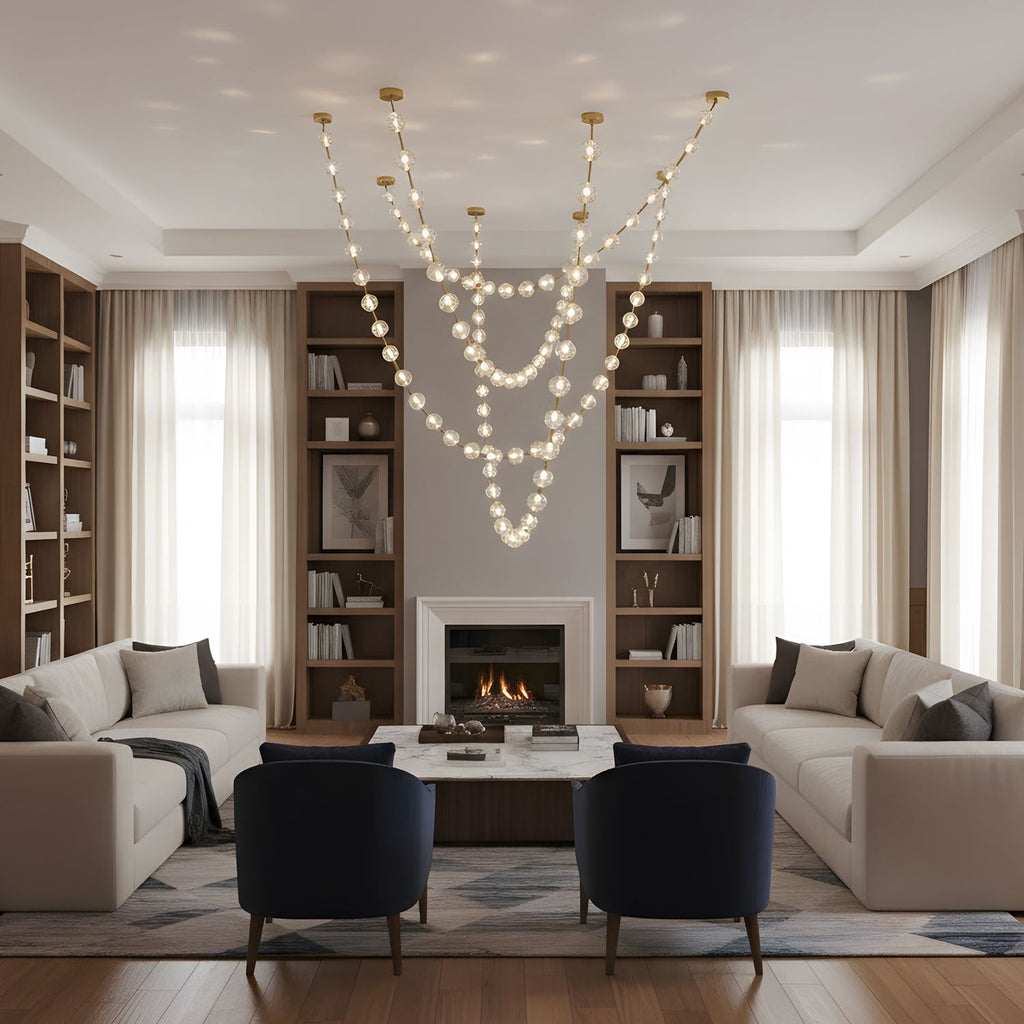 Strand Necklace Chandelier lighting by Bling Lighting Studio