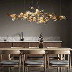 Gold Leaf Branch Chandelier for Staircase by Bling Lighting Studio