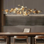Gold Leaf Branch Chandelier for Staircase product image