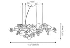 Gold Leaf Branch Chandelier by Bling Lighting Studio