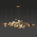 Gold Leaf Branch Chandelier by Bling Lighting Studio