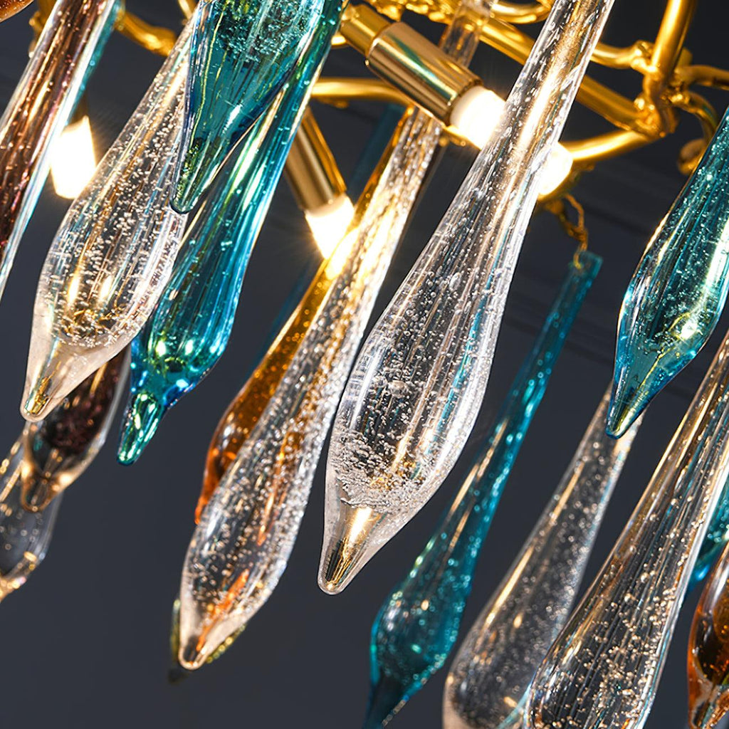 Gold Round Teardrop Branch Chandelier product image