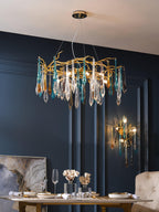 Gold Round Teardrop Branch Chandelier product image