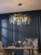 Gold Round Teardrop Branch Chandelier product image