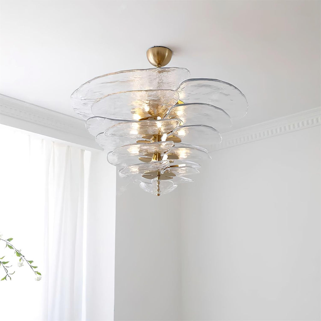 Petals Glass Chandelier Murano lighting by Bling Lighting Studio