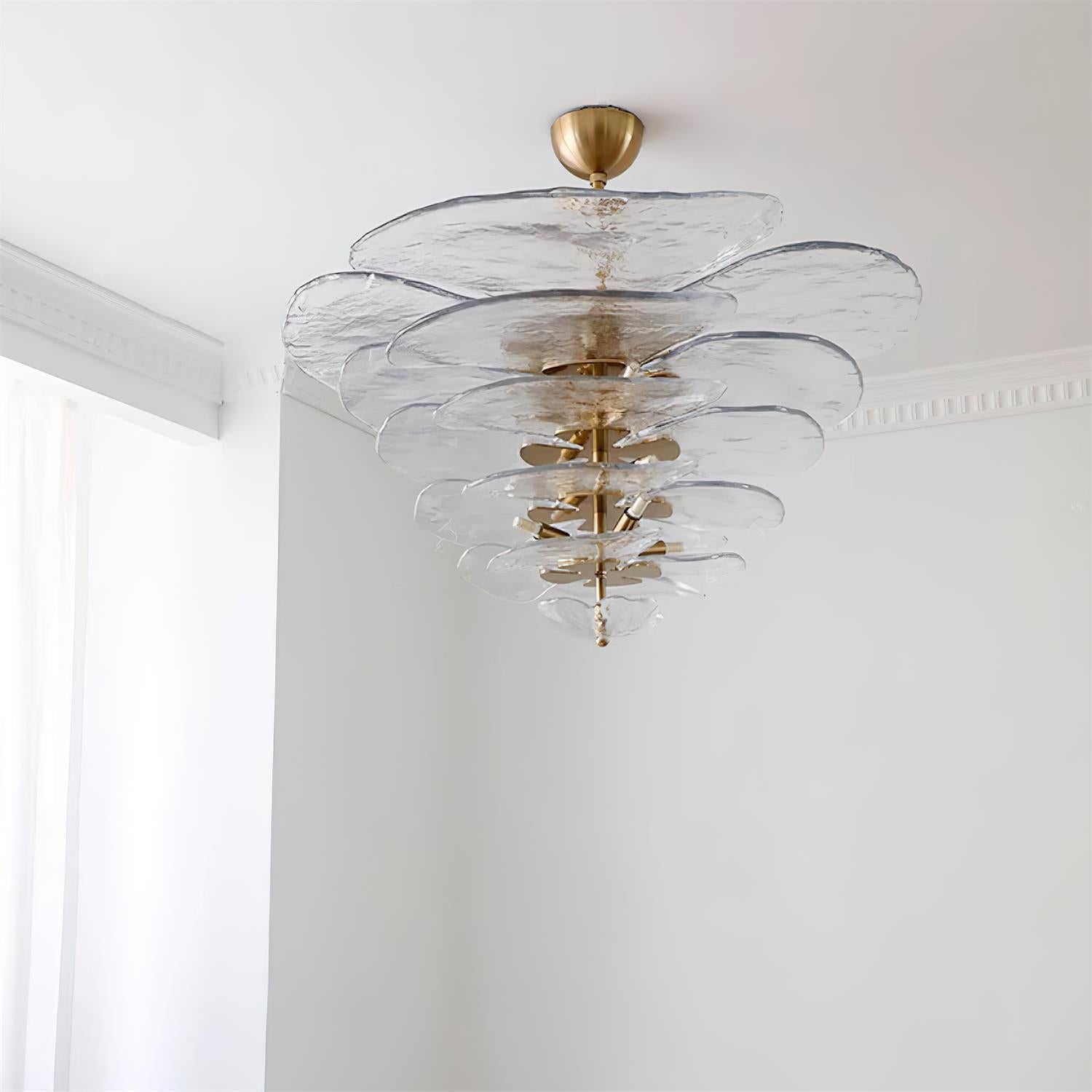 Petals Glass Chandelier Murano lighting by Bling Lighting Studio