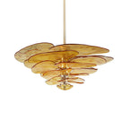 Petals Glass Chandelier Murano lighting by Bling Lighting Studio