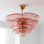Petals Glass Chandelier Murano lighting by Bling Lighting Studio