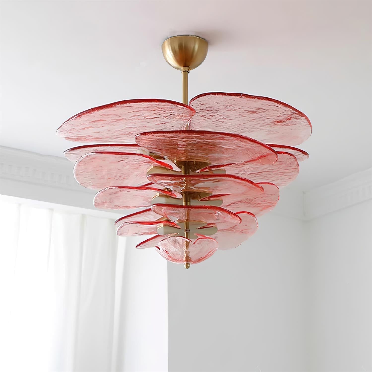 Petals Glass Chandelier Murano lighting by Bling Lighting Studio