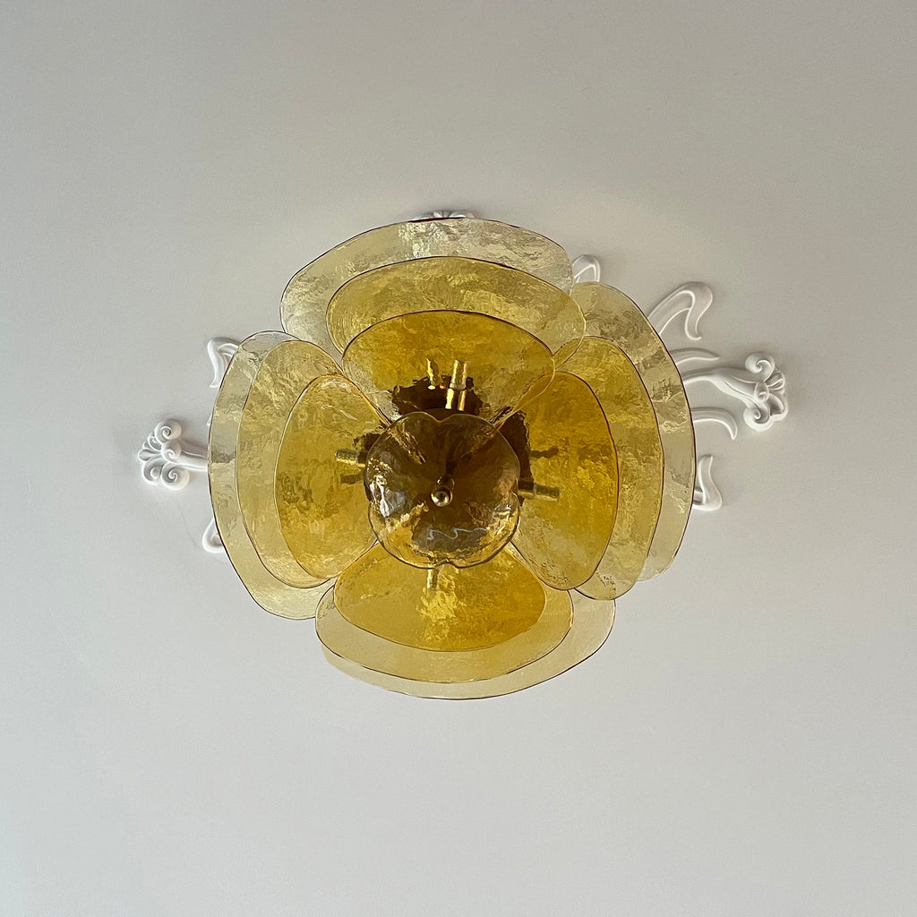 Petals Glass Chandelier Murano lighting by Bling Lighting Studio