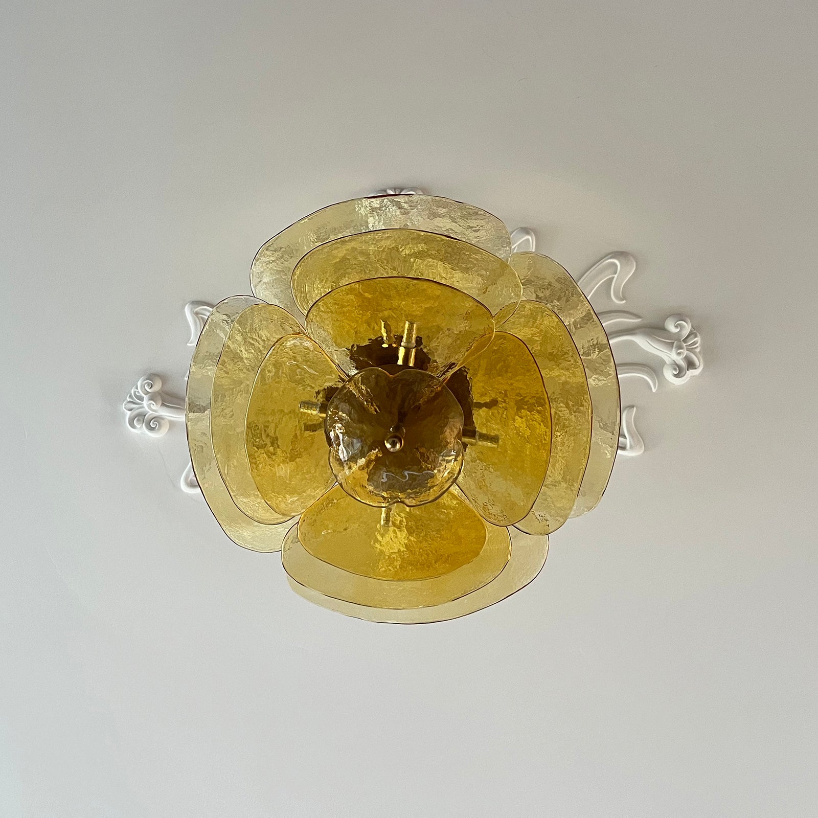 Petals Glass Chandelier Murano lighting by Bling Lighting Studio