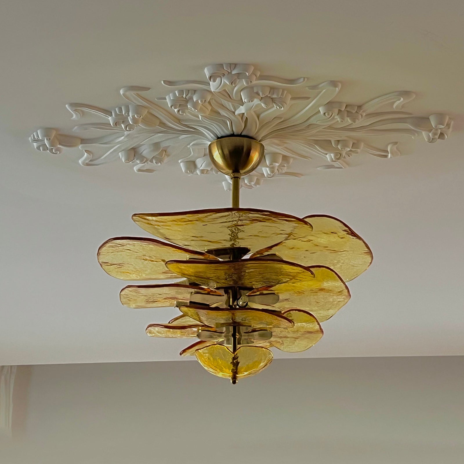 Petals Glass Chandelier Murano lighting by Bling Lighting Studio