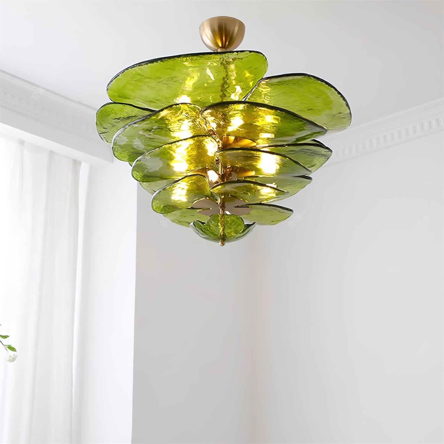 Petals Glass Chandelier Murano lighting by Bling Lighting Studio