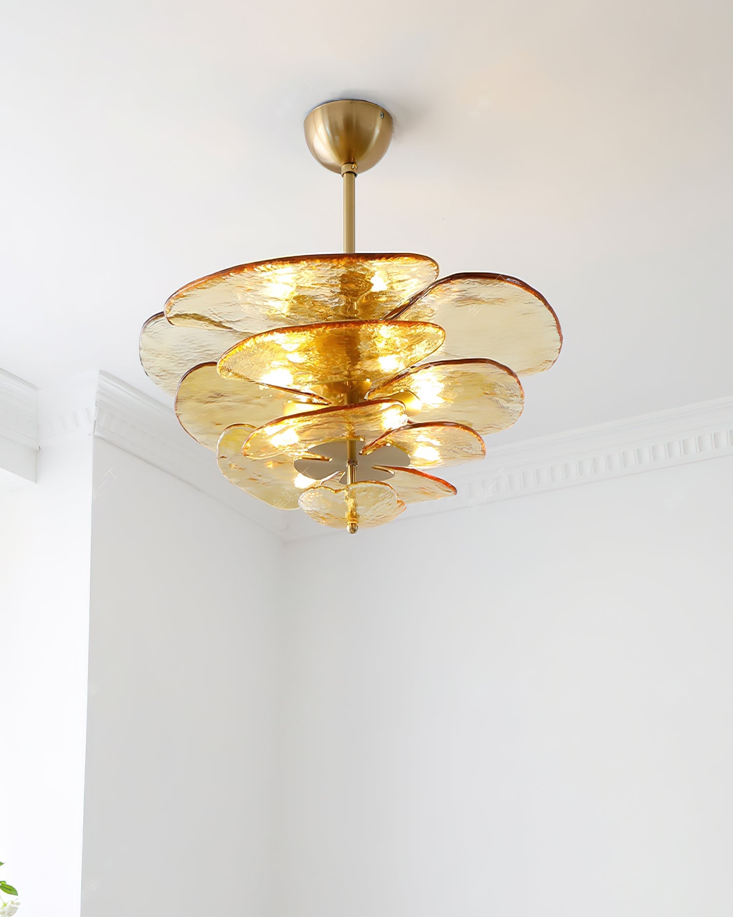 Petals Glass Chandelier Murano lighting by Bling Lighting Studio