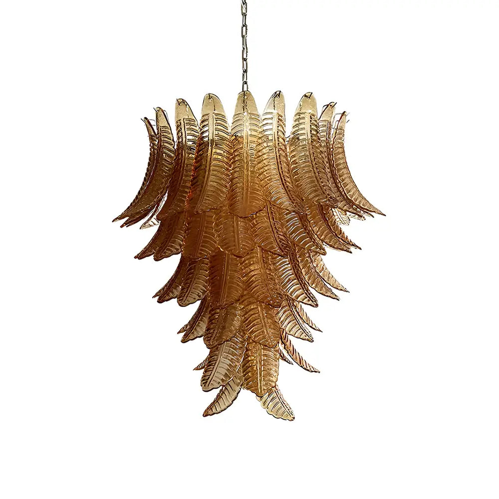 Gorgeous Murano Felci Amber Glass Chandelier by Bling Lighting Studio