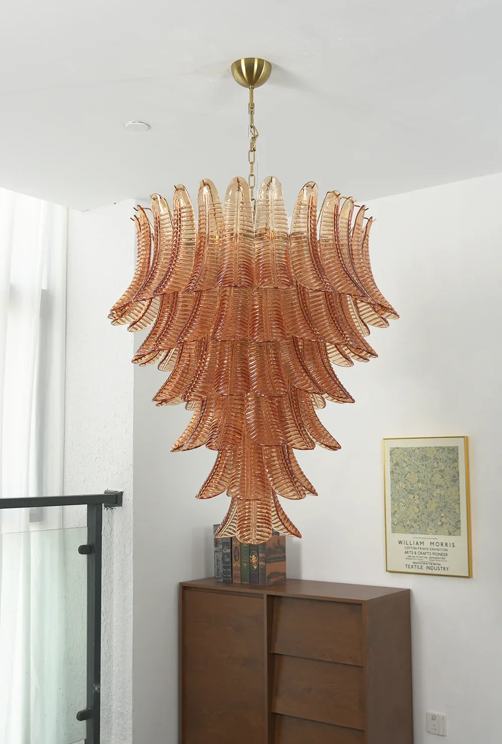 Gorgeous Murano Felci Amber Glass Chandelier product image