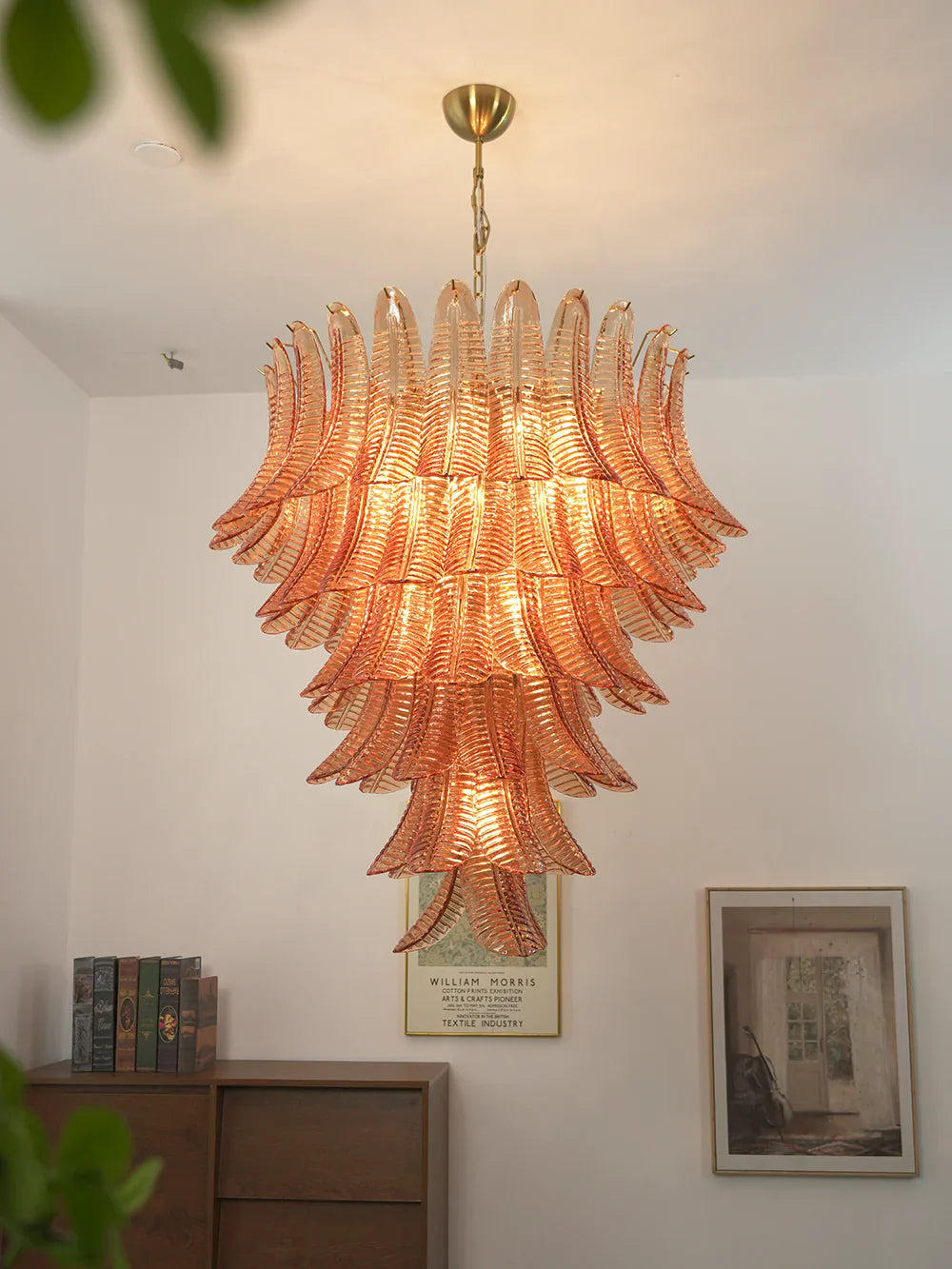 Gorgeous Murano Felci Amber Glass Chandelier product image