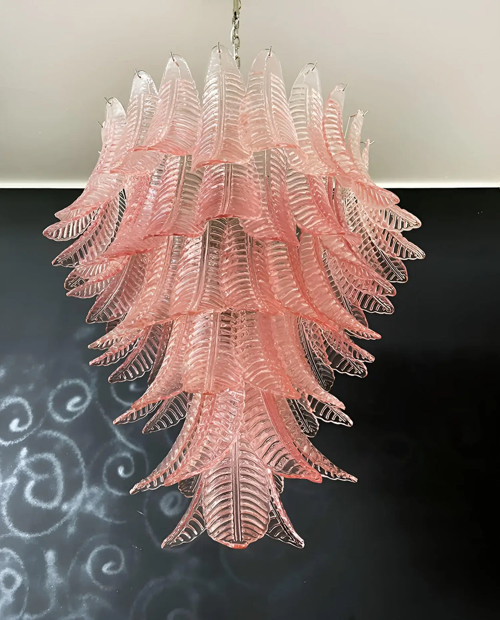 Gorgeous Murano Felci Pink Glass Chandelier product image