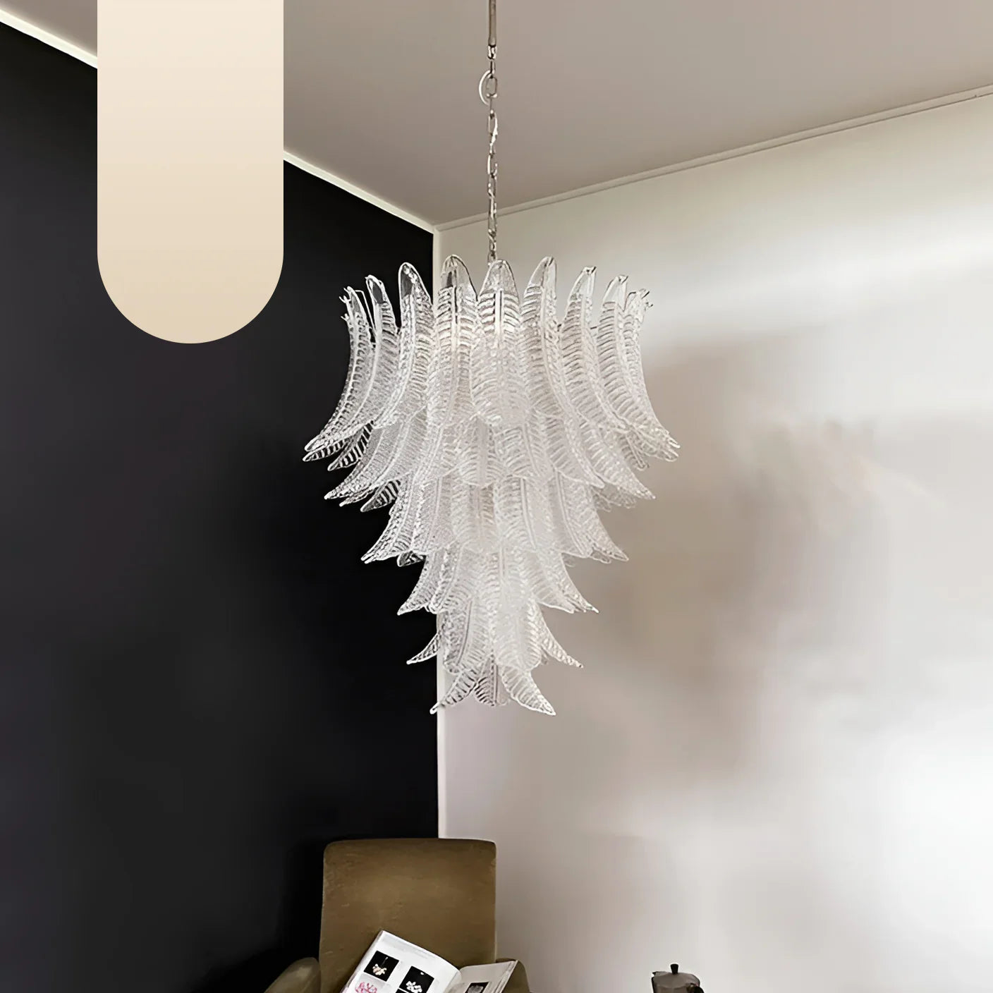 Gorgeous Murano Felci Transparent Glass Chandelier product image