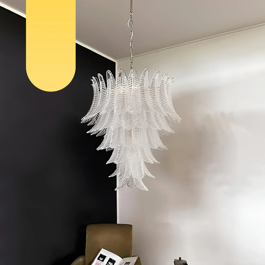 Gorgeous Murano Felci Transparent Glass Chandelier product image
