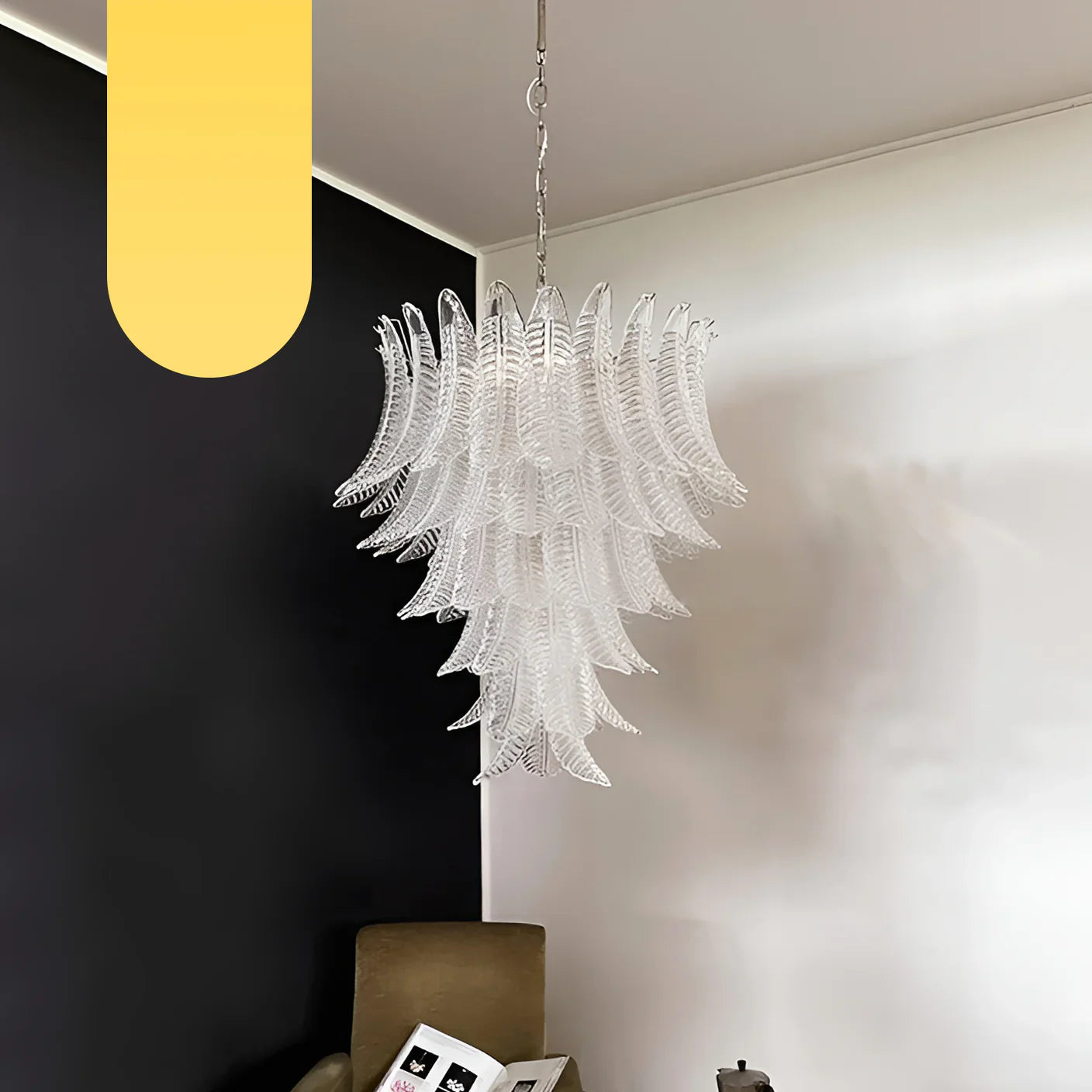 Gorgeous Murano Felci Transparent Glass Chandelier product image