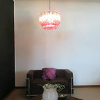 Gorgeous Murano Quadriedri Prisms Chandelier detail view