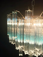 Gorgeous Murano Quadriedri Prisms Blue Chandelier product image