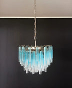 Gorgeous Murano Quadriedri Prisms Blue Chandelier product image