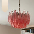 Gorgeous Murano Quadriedri Prisms Pink Chandelier product image