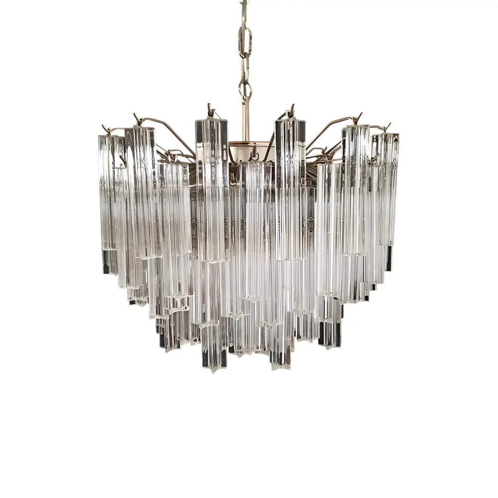 Gorgeous Murano Quadriedri Prisms Transparent Chandelier product image