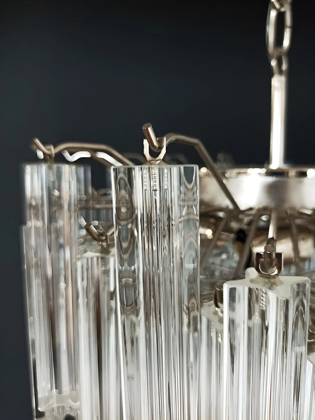 Gorgeous Murano Quadriedri Prisms Transparent Chandelier product image