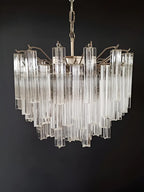 Gorgeous Murano Quadriedri Prisms Transparent Chandelier product image