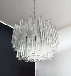 Gorgeous Murano Quadriedri Prisms Transparent Chandelier product image