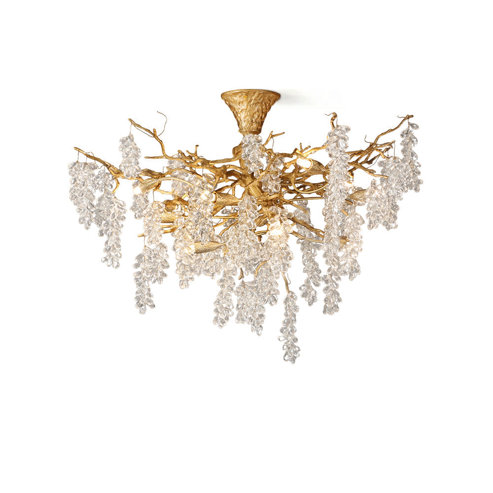 Grape Branch Crystal Chandelier by Bling Lighting Studio