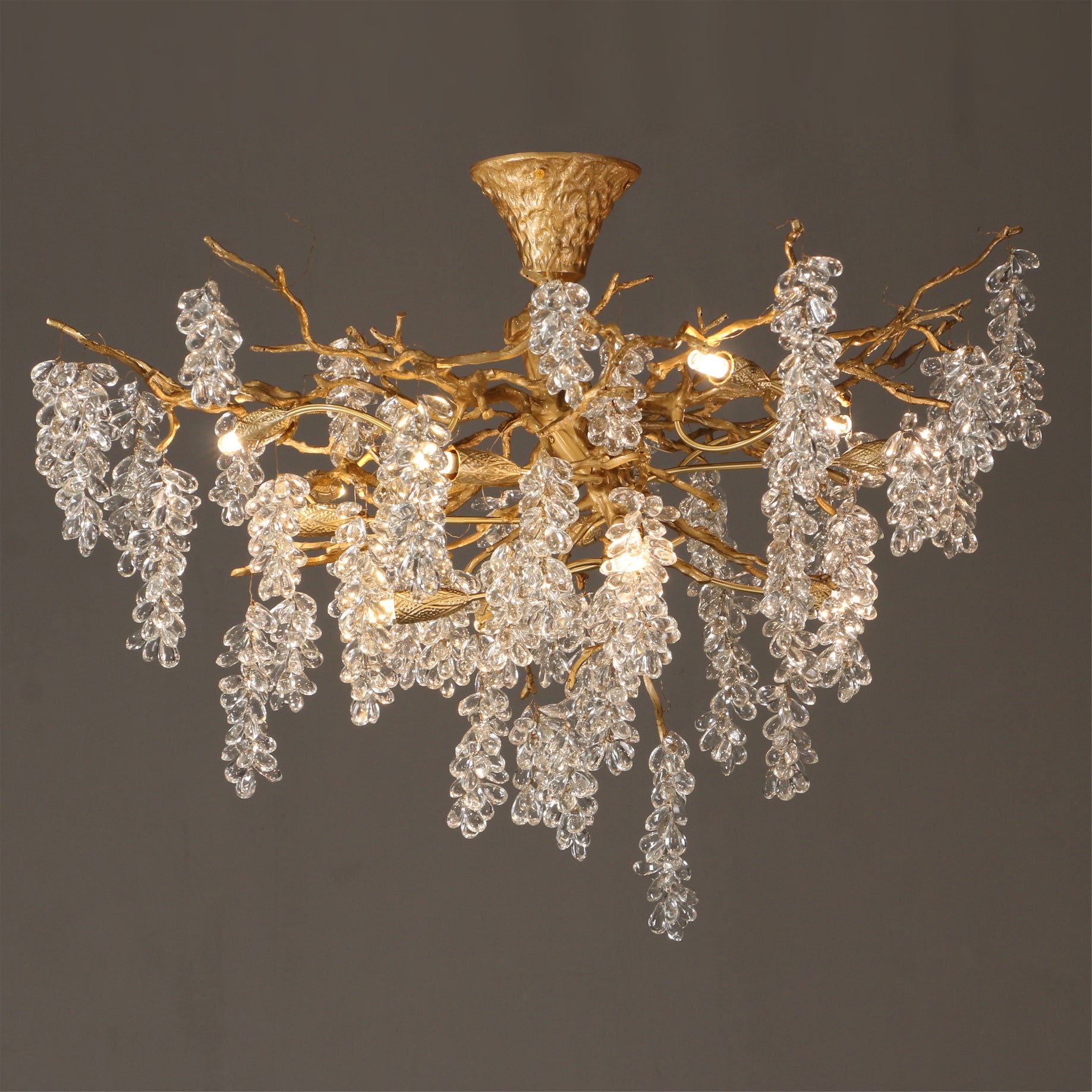Grape Branch Crystal Chandelier by Bling Lighting Studio