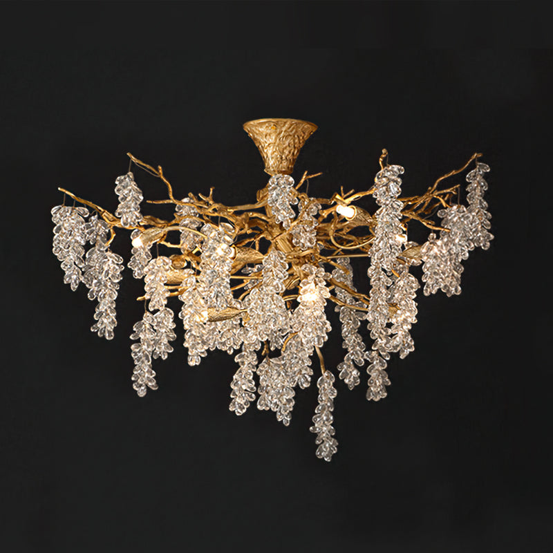 Grape Branch Crystal Chandelier by Bling Lighting Studio