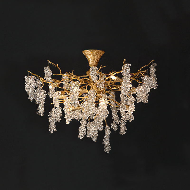 Grape Branch Crystal Chandelier by Bling Lighting Studio
