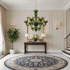 Green Ares Murano Glass Chandelier material and finish detail