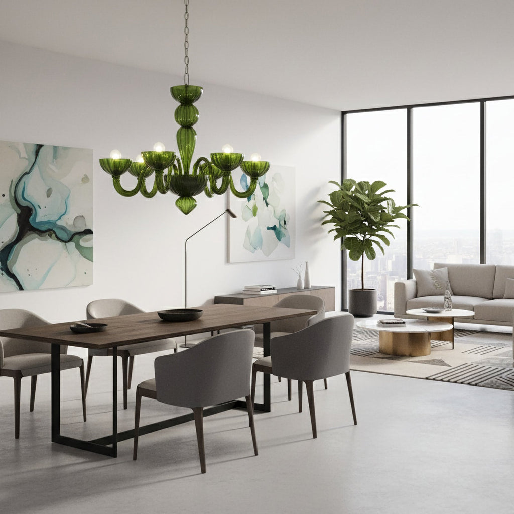 Green Ares Murano Glass Chandelier product image