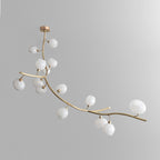 Modern Linear Brass Branches Chandelier for Dining Room by Bling Lighting Studio