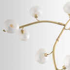 Modern Vertical Branches Glass Globe Chandelier by Bling Lighting Studio