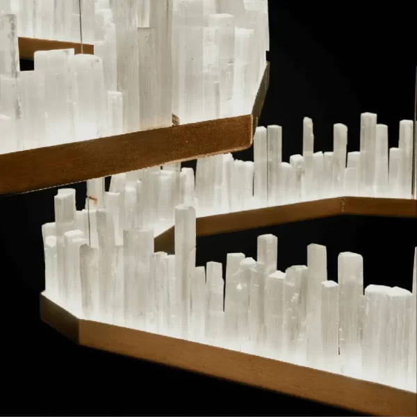 Selenite LED Chandelier for Luxury Interiors by Bling Lighting Studio
