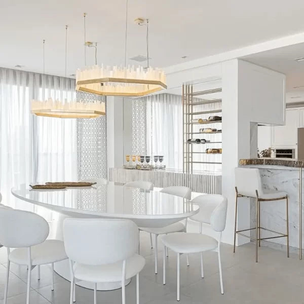 Selenite LED Chandelier for Luxury Interiors by Bling Lighting Studio