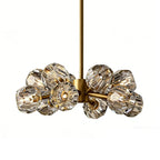 Hand-Cut Crystal Orb Branching Chandelier