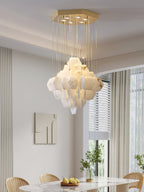 Hexa Alabaster Cascade Chandelier by Bling Lighting Studio
