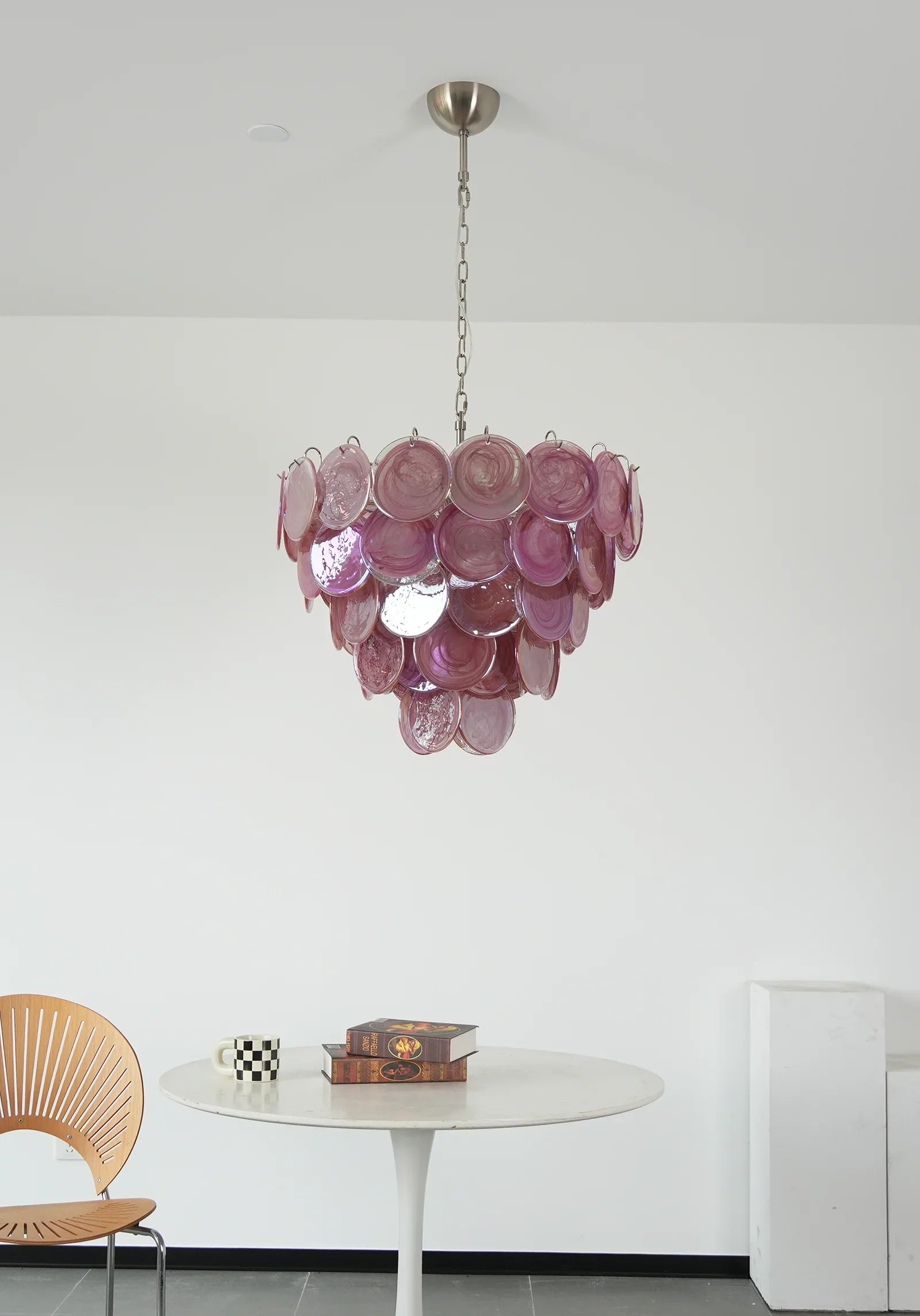 Pink Disc Murano Chandelier product image