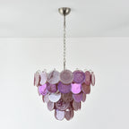 Pink Disc Murano Chandelier product image