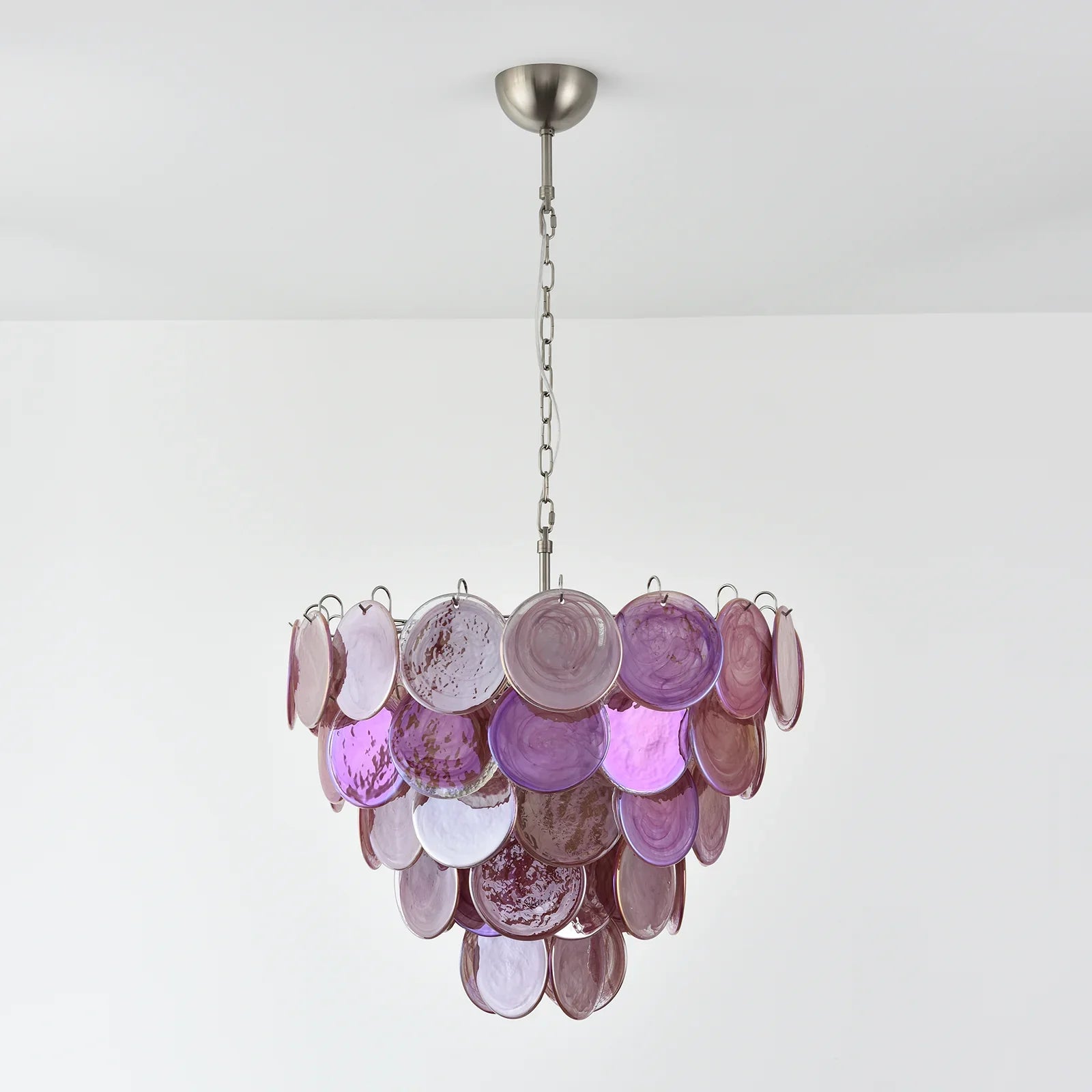 Pink Disc Murano Chandelier product image