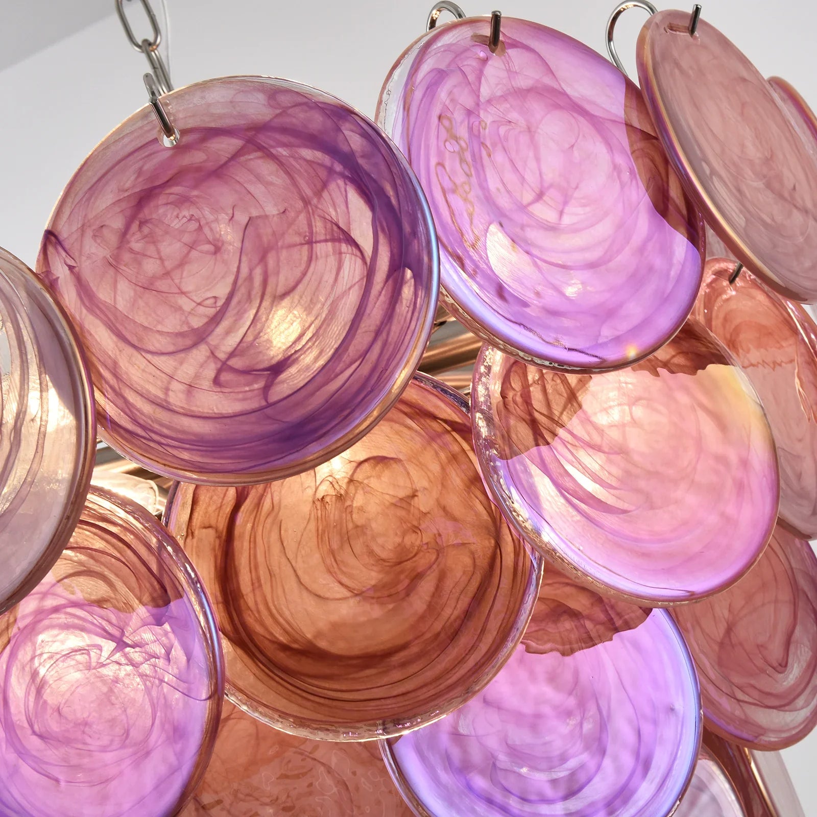 Pink Disc Murano Chandelier product image